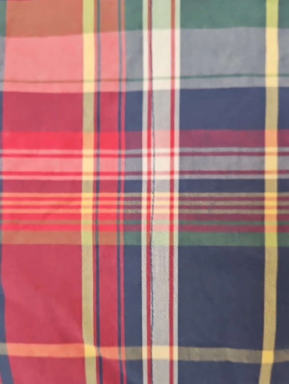 Ralph Lauren Home Garrison Plaid Red Navy & Green Cotton Twin Comforter & Sham